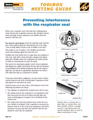 Preventing interference with the respirator seal BHF F