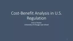 Cost-Benefit Analysis in U.S. Regulation