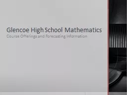 Glencoe High School Mathematics
