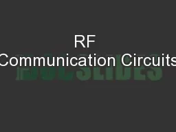 RF Communication Circuits