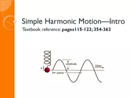 Simple Harmonic Motion Hooke’s Law