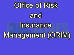 Office of Risk and Insurance Management (ORIM)