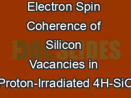 Electron Spin Coherence of Silicon Vacancies in Proton-Irradiated 4H-SiC