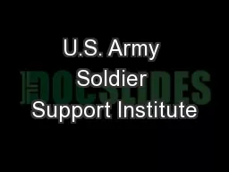 U.S. Army Soldier Support Institute