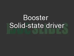 Booster Solid-state driver