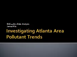 Investigating Atlanta Area Pollutant Trends