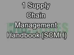 1 Supply Chain Management Handbook (SCMH)