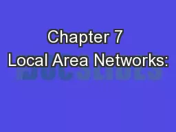Chapter 7 Local Area Networks:
