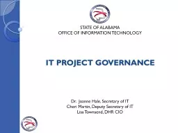 IT Project Governance STATE OF ALABAMA