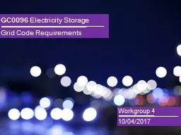 GC0096  Electricity Storage