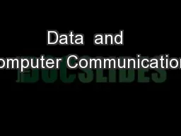 Data  and  Computer Communications