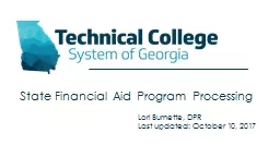 State Financial Aid Program Processing