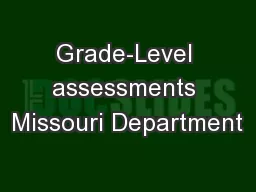 Grade-Level assessments Missouri Department