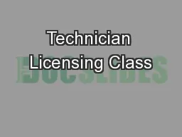 Technician Licensing Class