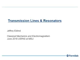 1 1 Transmission Lines & Resonators