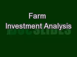Farm Investment Analysis