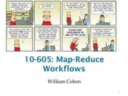 10-605: Map-Reduce Workflows