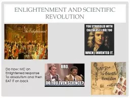 Enlightenment and Scientific Revolution