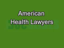American Health Lawyers
