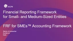 Financial Reporting Framework