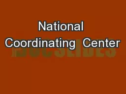National Coordinating  Center