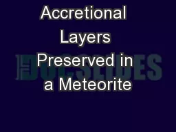 Accretional  Layers Preserved in a Meteorite