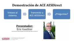 Demostración  de ACE  AESDirect