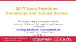2017 Iowa Farmland Ownership and Tenure Survey