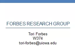 Forbes Research Group Tori Forbes