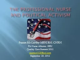 The Professional Nurse and Political Activism