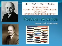 Postwar America Truman and Eisenhower