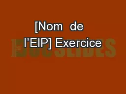 [Nom  de  l’EIP] Exercice