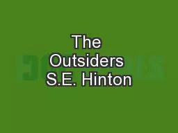 The Outsiders S.E. Hinton