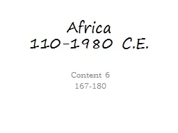 Africa 110-1980 C.E. Content 6