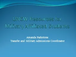 UNCW Resources for Military Affiliated Students