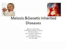 Meiosis &Genetic Inherited Diseases