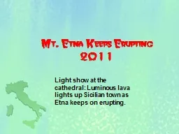 Mt. Etna Keeps Erupting 2011