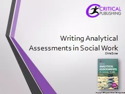 Writing Analytical Assessments in Social Work