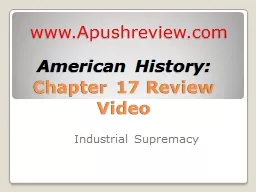 American History:  Chapter 17 Review Video