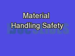 Material Handling Safety
