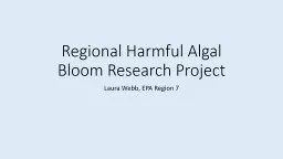 Regional Harmful Algal Bloom Research Project