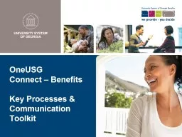 OneUSG  Connect – Benefits