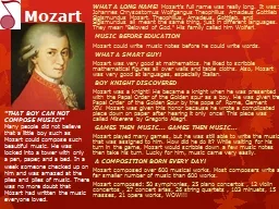 Mozart WHAT A LONG NAME!