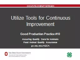 Utilize Tools for Continuous Improvement