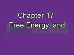 Chapter 17 Free Energy  and