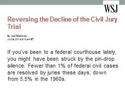 Reversing the Decline of the Civil Jury Trial