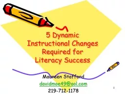 1 5 Dynamic  Instructional Changes Required for