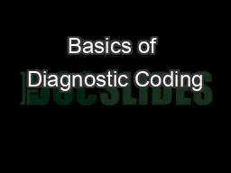 Basics of Diagnostic Coding