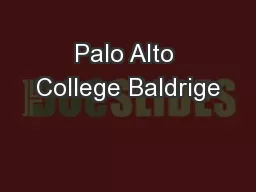Palo Alto College Baldrige