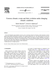 Extreme climatic events and their evolution under chan